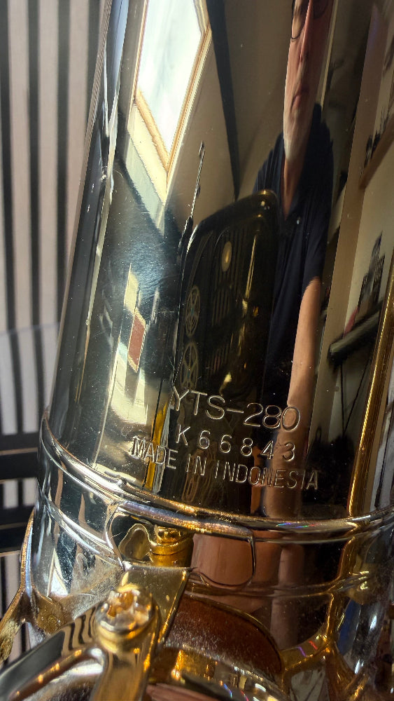 Yamaha YTS-280 serial number K66843 close-up