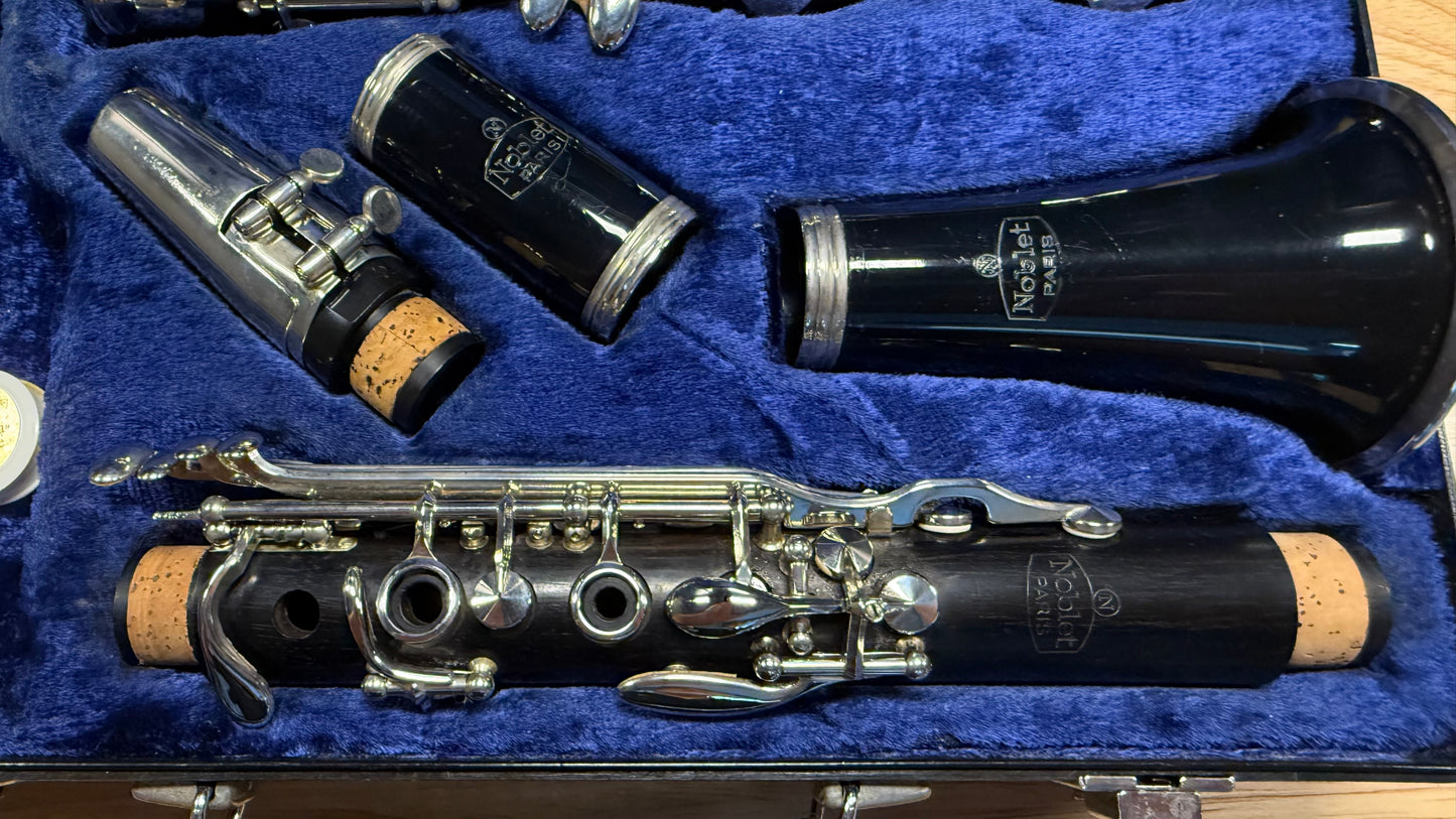     Noblet Paris Model N lower joint with silver-plated keywork and bell