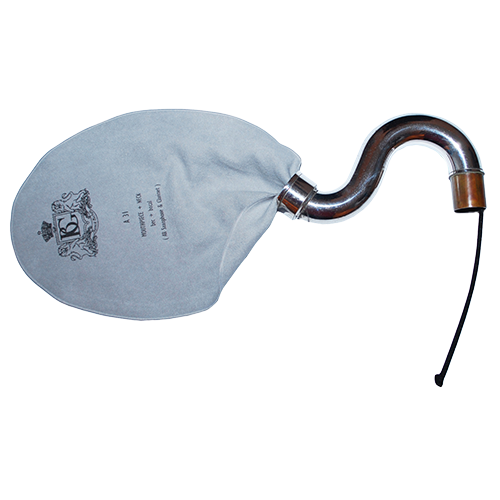 BG A31 swab positioned on a saxophone neck
