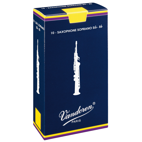 Vandoren Traditional Soprano Saxophone Reeds Box Front View