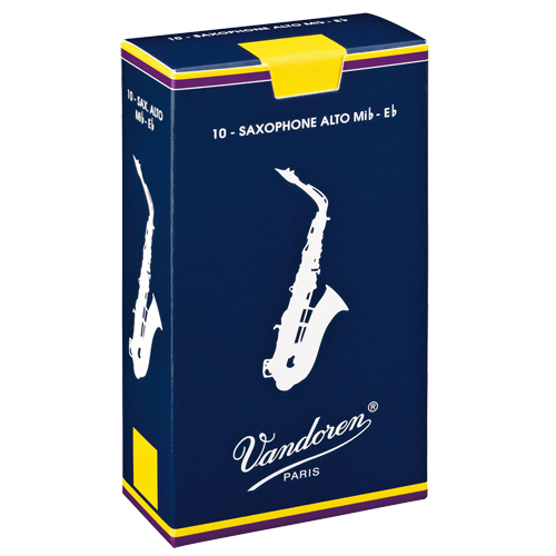 Vandoren Traditional alto saxophone reeds box of 10 reeds