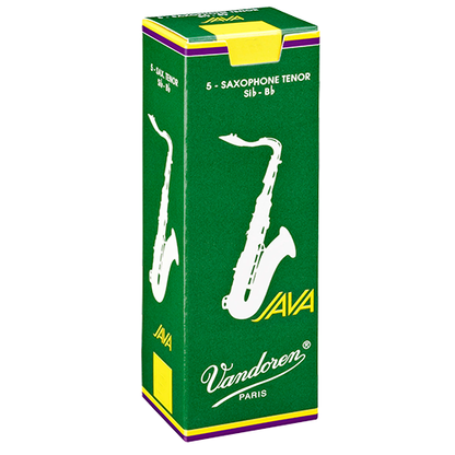 Vandoren Java Green Tenor Saxophone Reeds Box Front View