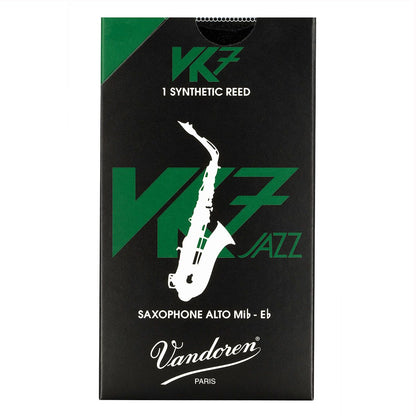 Vandoren Synthetic Jazz alto saxophone reed in protective sleeve