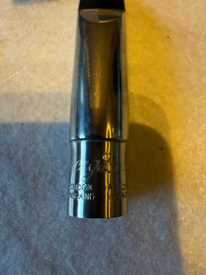 Berg Larsen alto mouthpiece side view detail in steel