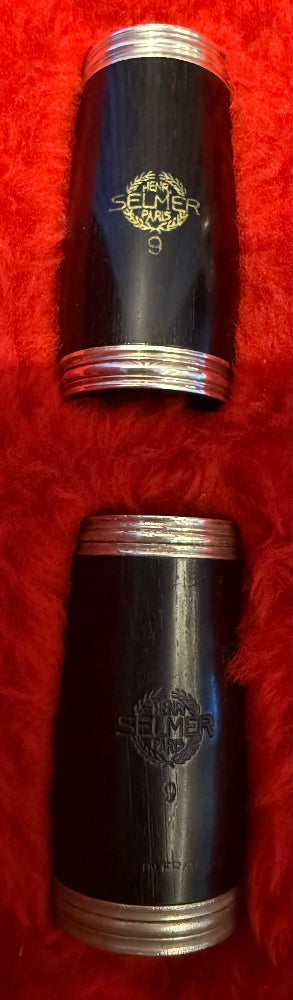 Selmer Series 9 clarinet upper joint grenadilla wood close-up