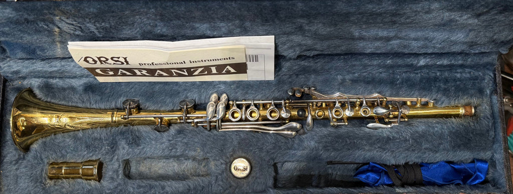 Orsi professional steel Bb clarinet with original case and accessories