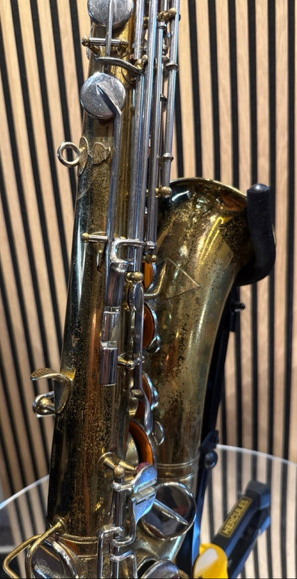Martin Imperial alto saxophone bell engraving and vintage lacquer patina