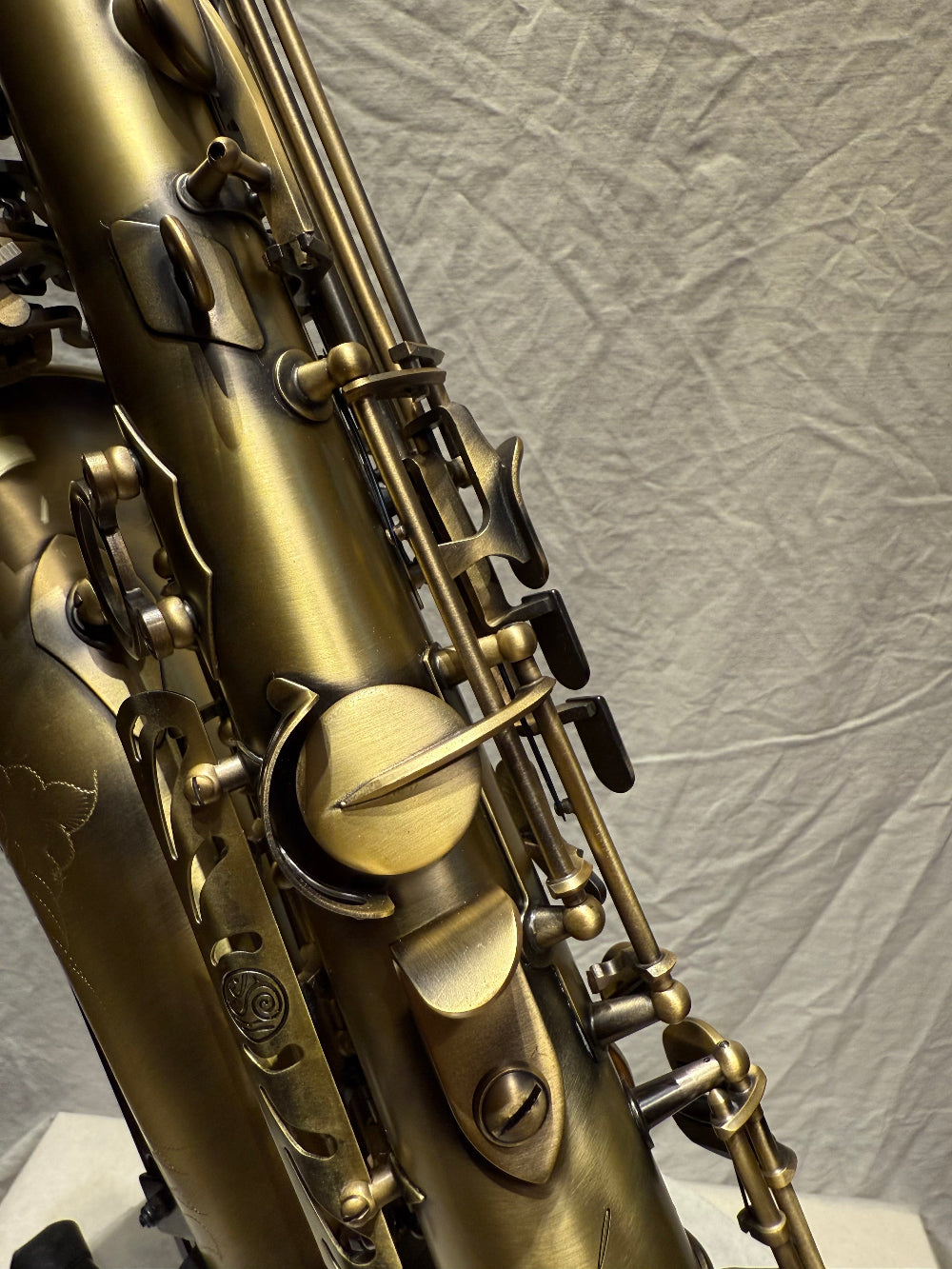 Nieuwe saxofoon achterzijde