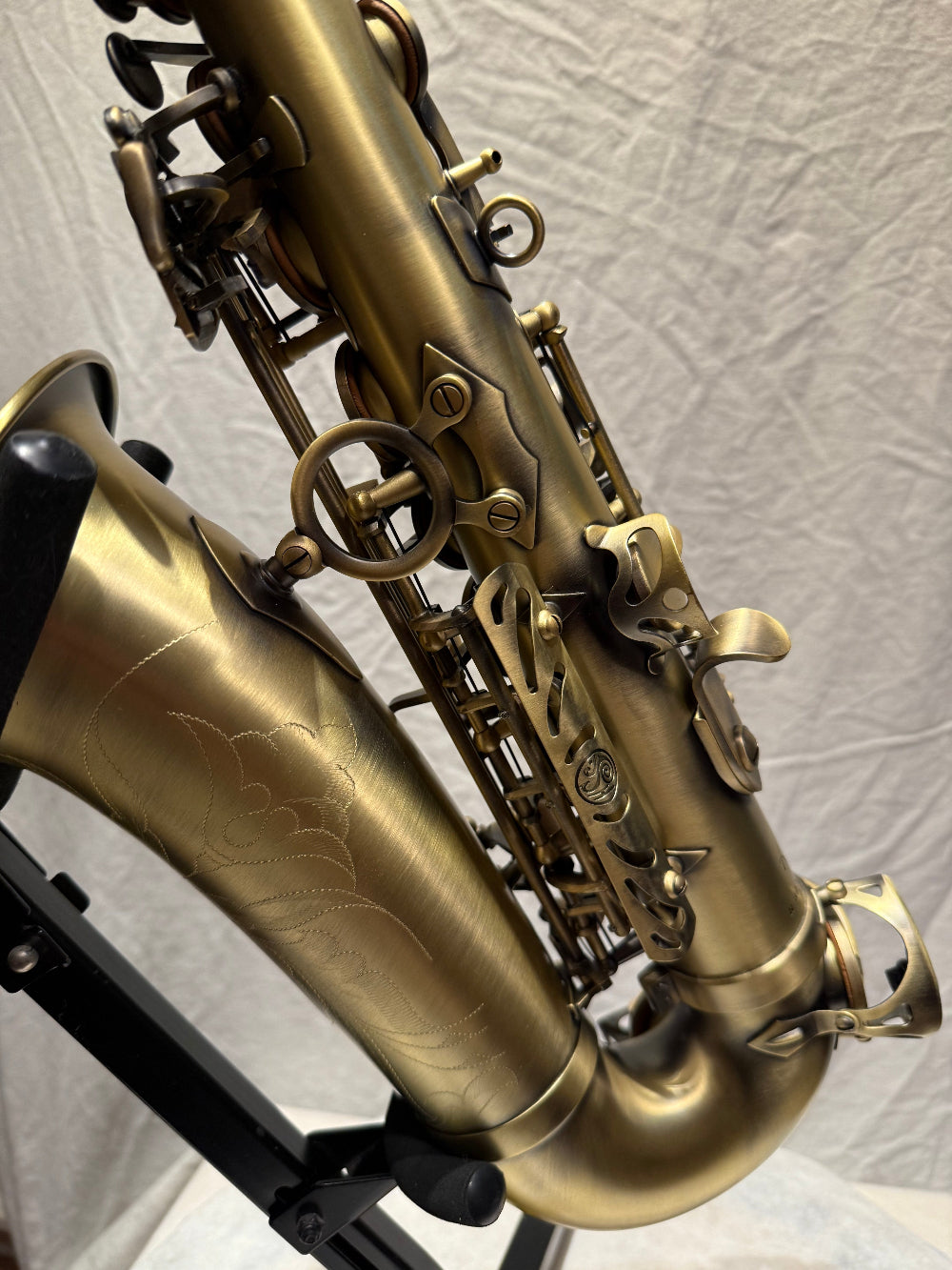 Nieuwe saxofoon linkerzijde