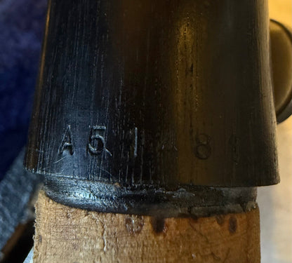Serial number engraving on the Noblet Paris Eb clarinet body