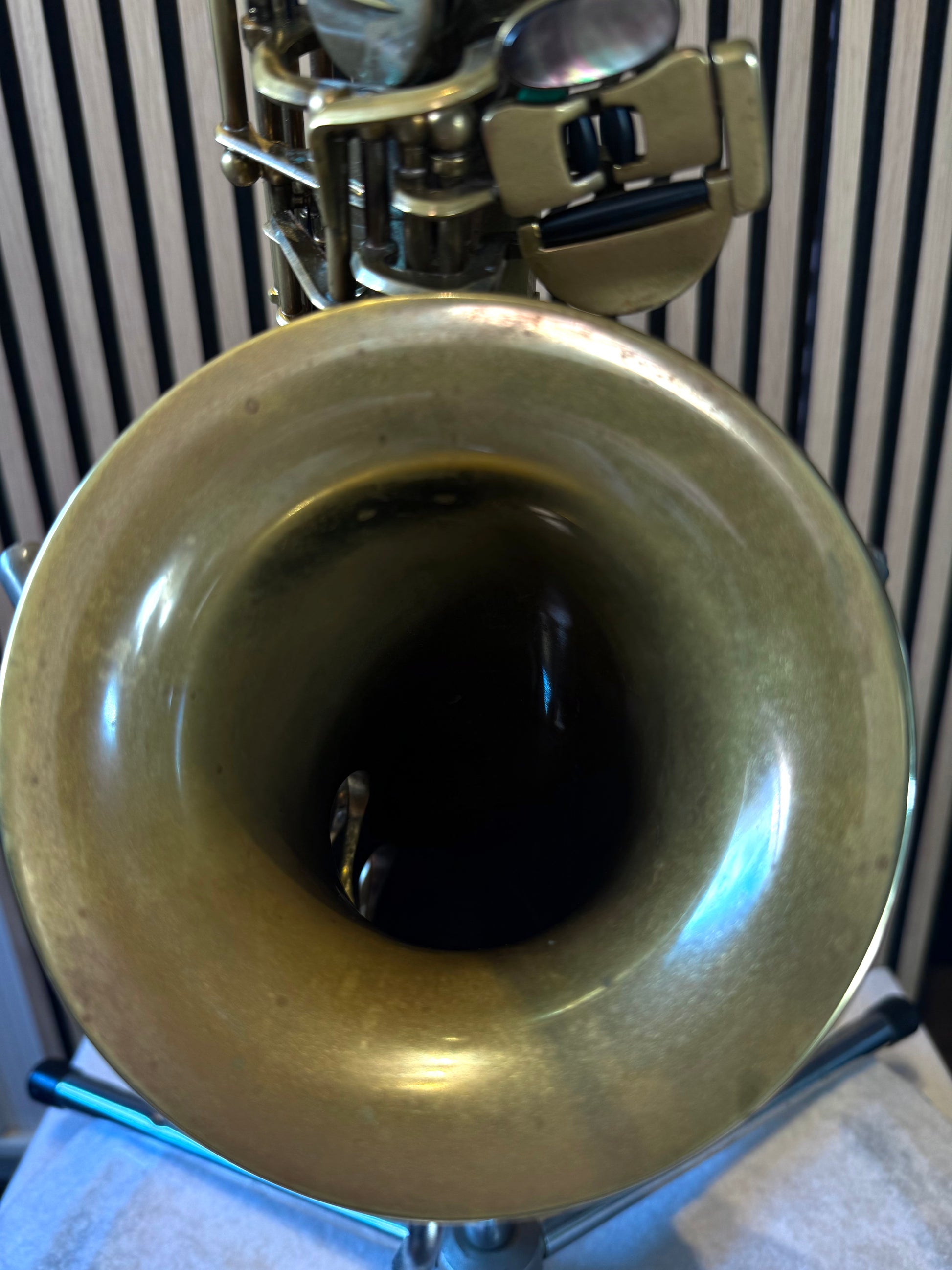 System 54 bell interior and sound projection opening