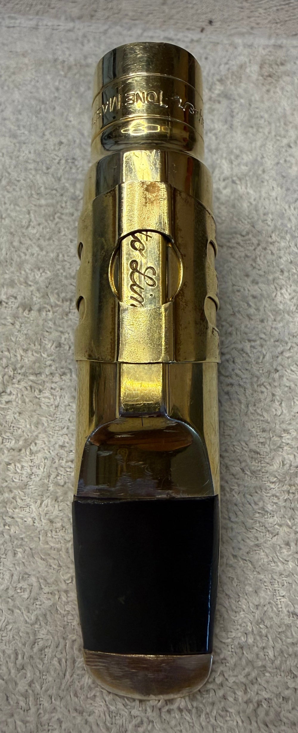Vintage Otto Link Super Tone Master USA 5 star tenor saxophone mouthpiece top view