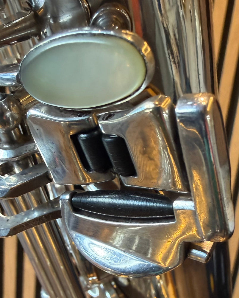 Vintage Selmer Mark VI keywork detail