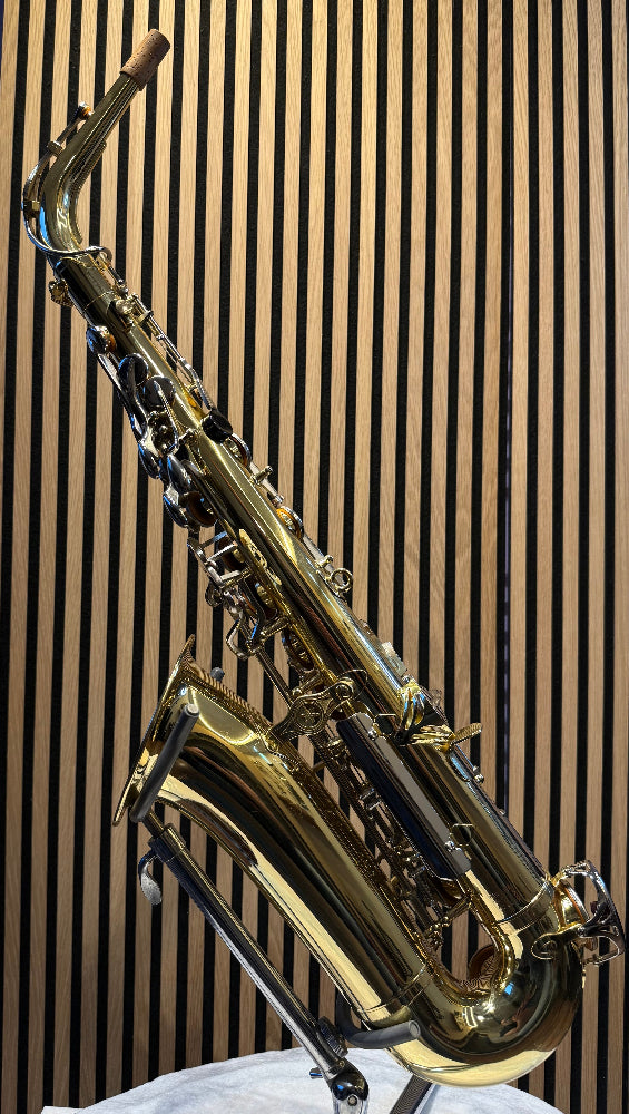 Yamaha YAS-23 Japanese alto saxophone full side view on stand