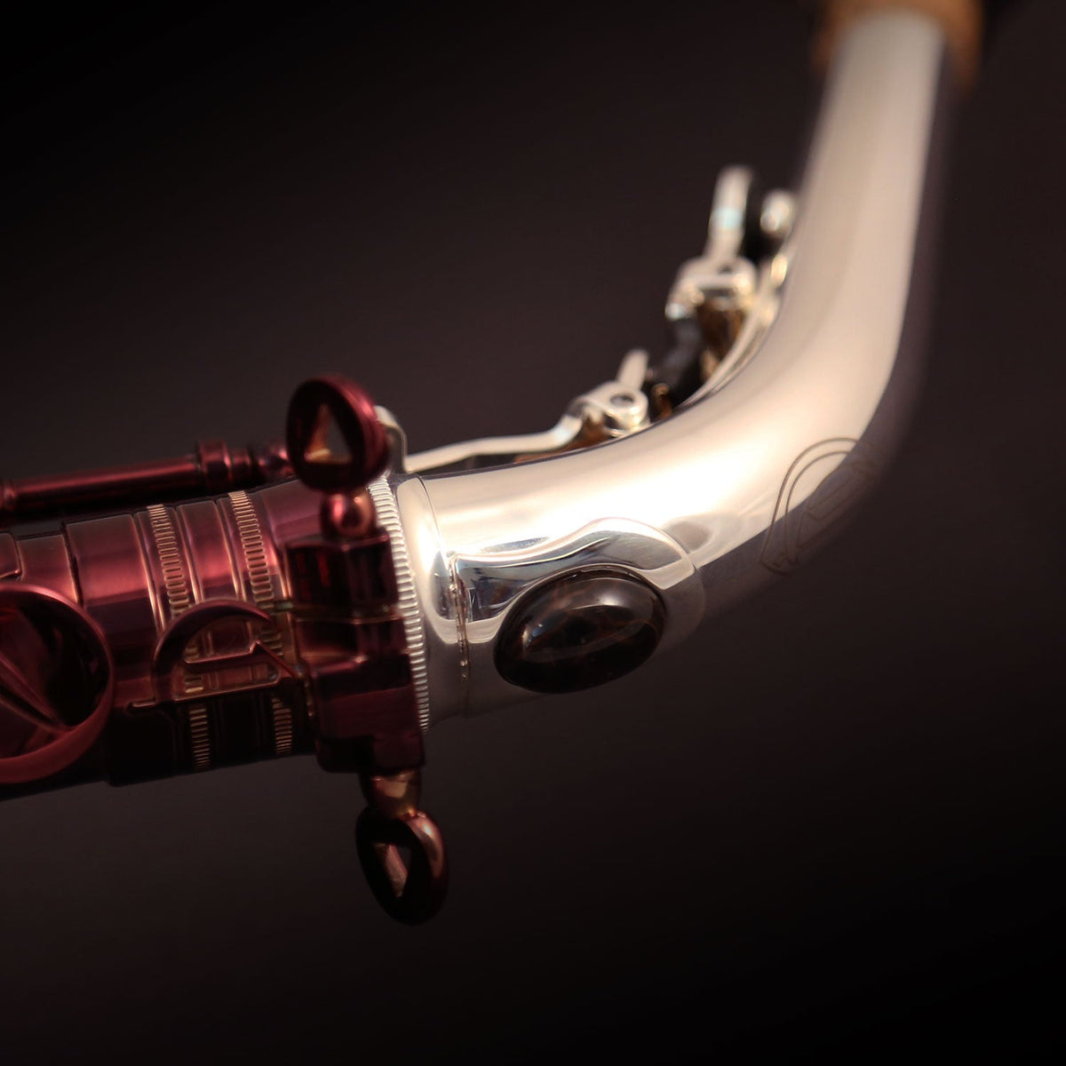 Cannonball A5-R alto saxophone – hand-customized neck and octave mechanism detail