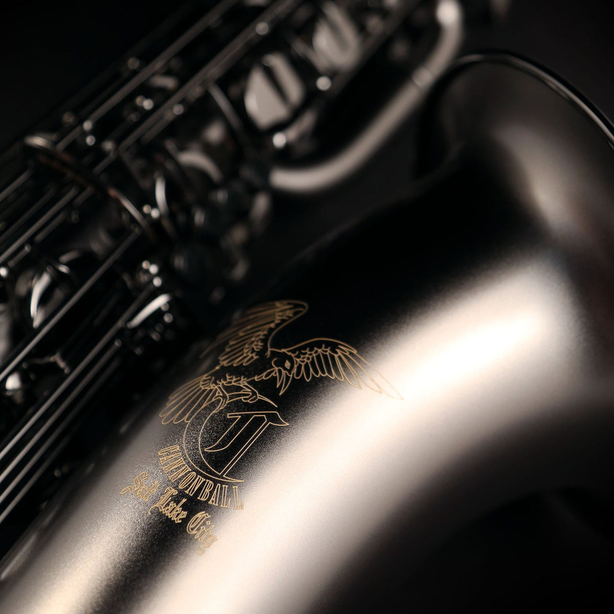 Cannonball B5-B Ice B baritone saxophone – The Raven® Iced Black