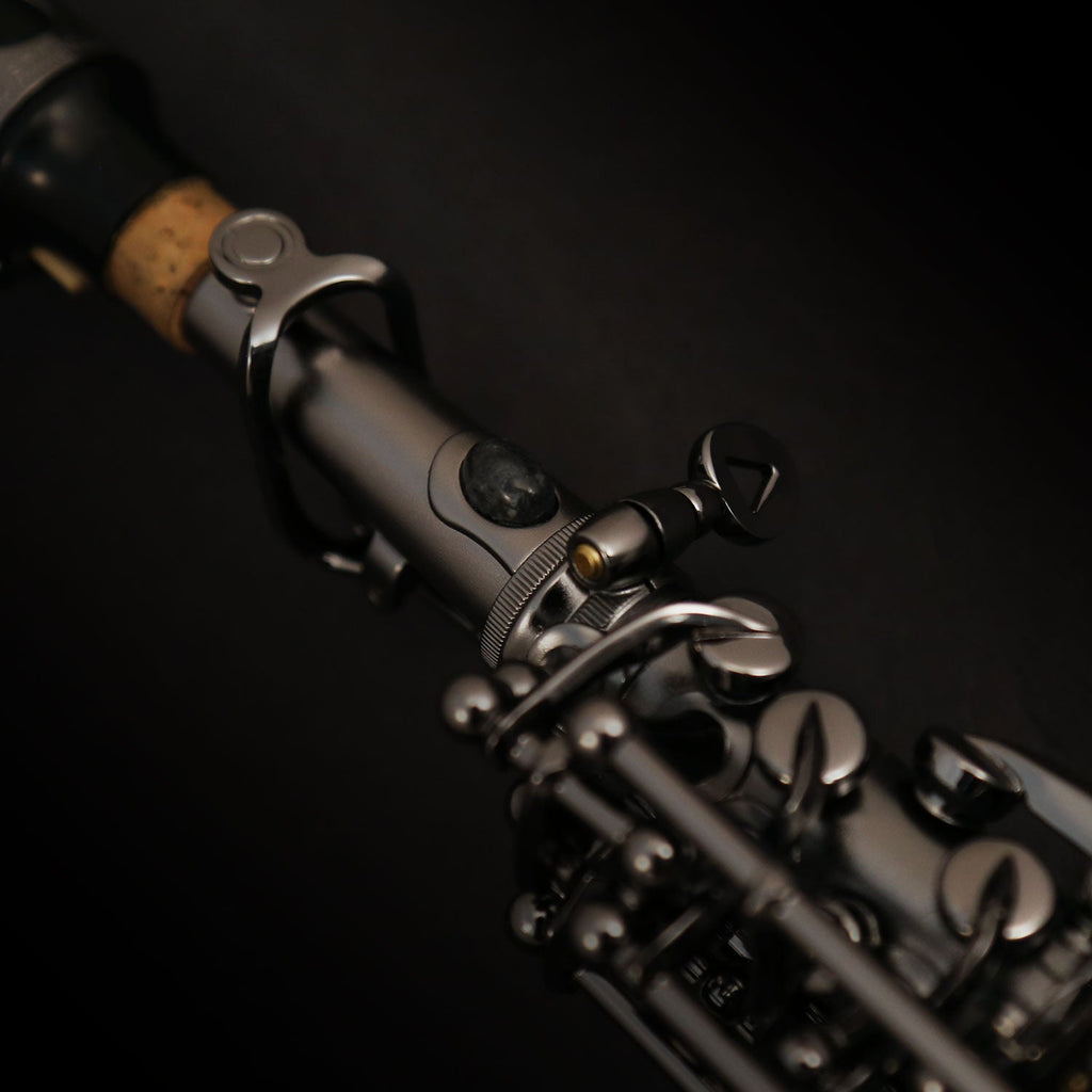 Cannonball S5-B Ice B soprano saxophone – The Raven® Iced Black