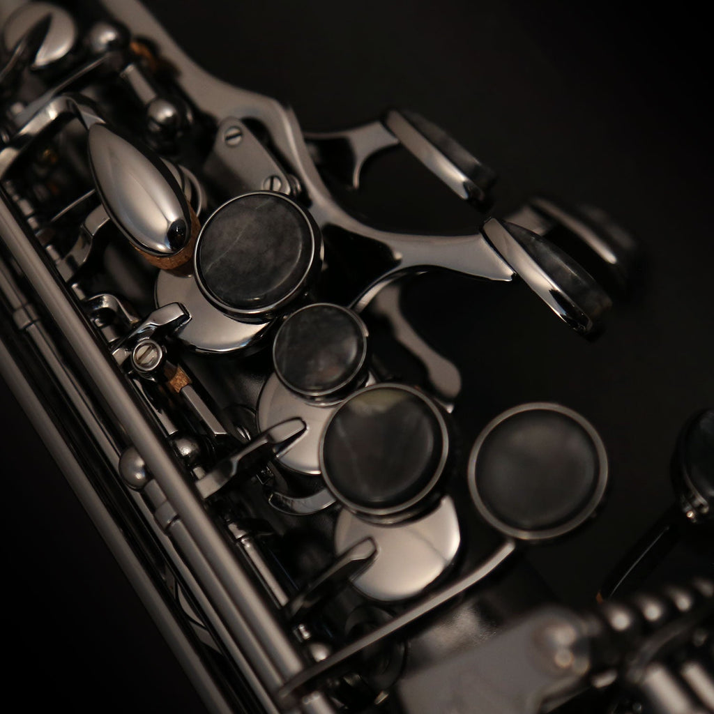 Cannonball S5-B Ice B soprano saxophone – The Raven® Iced Black