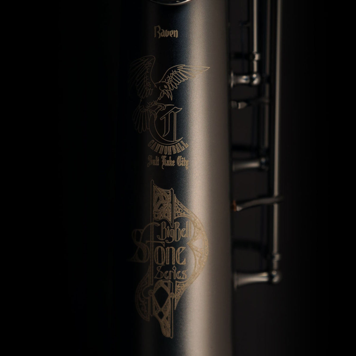Cannonball S5-B Ice B soprano saxophone – The Raven® Iced Black