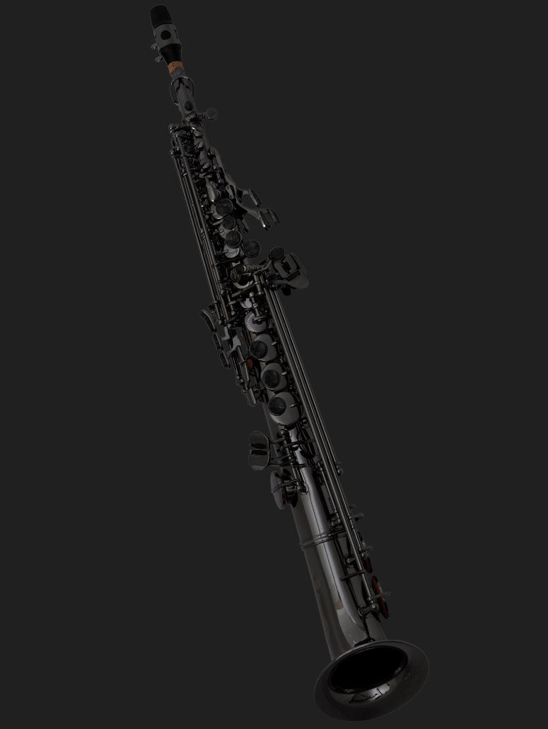 Cannonball SA5-B Big Bell Stone Series ARC soprano saxophone – Polished Black Nickel