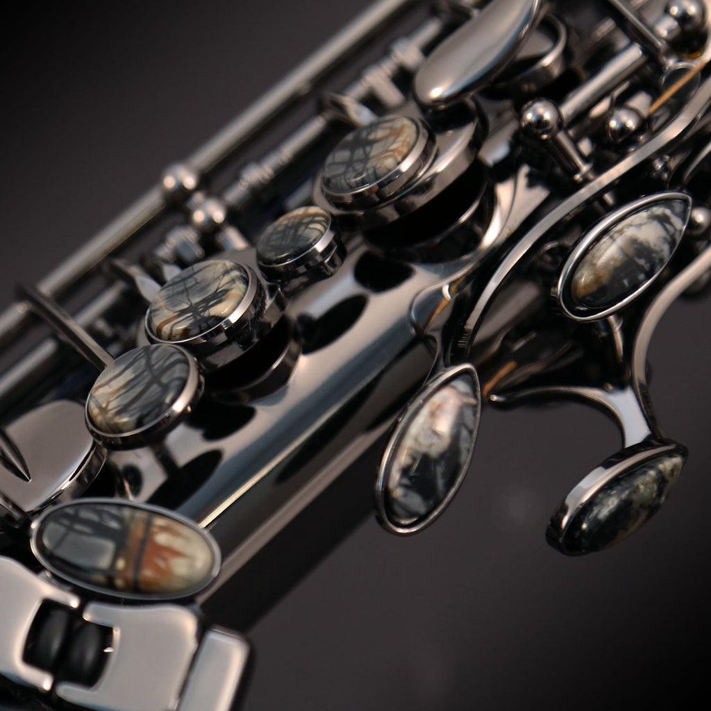 Cannonball GA5-B alto saxophone – upper keywork detail