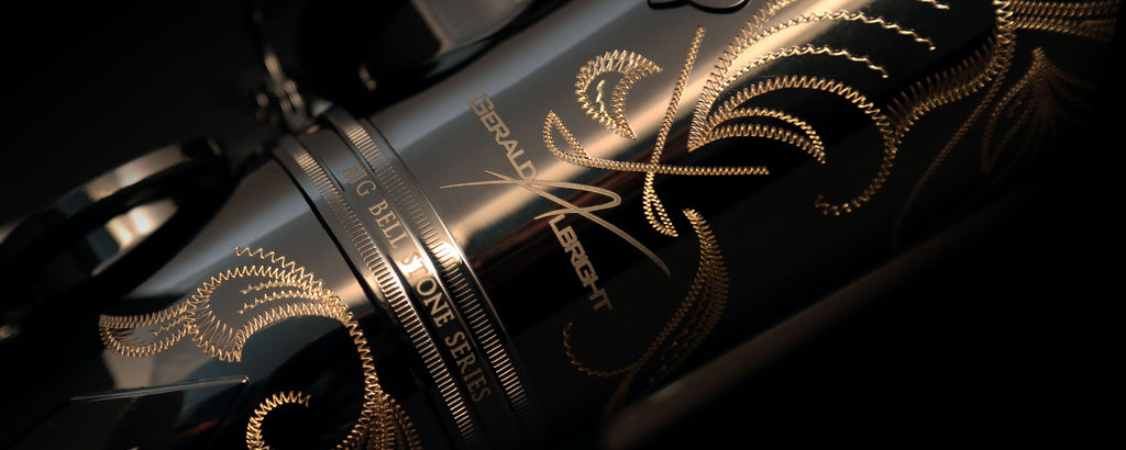 Cannonball GA5-B alto saxophone – body engraving close-up