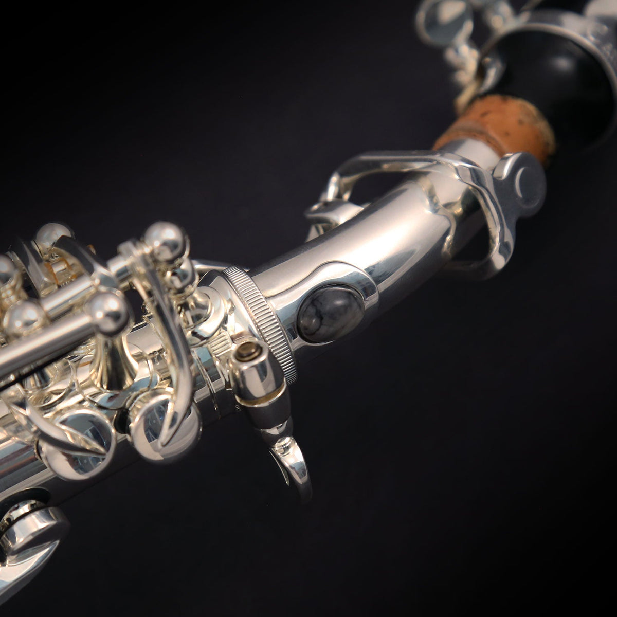Cannonball GSC5-SB soprano saxophone – Silver-Plated Body / Black Nickel Bell & Bell Keys