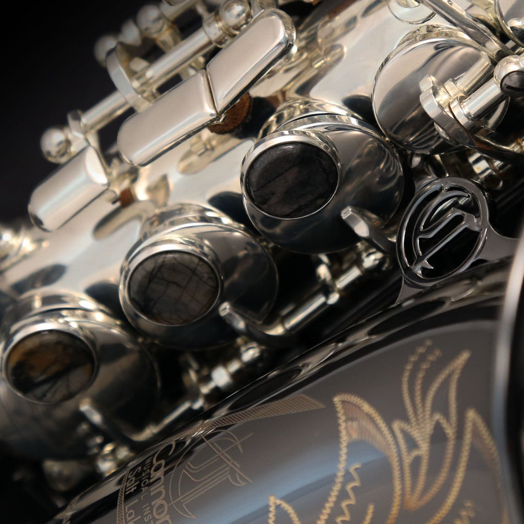 Cannonball GSC5-SB soprano saxophone – Silver-Plated Body / Black Nickel Bell & Bell Keys