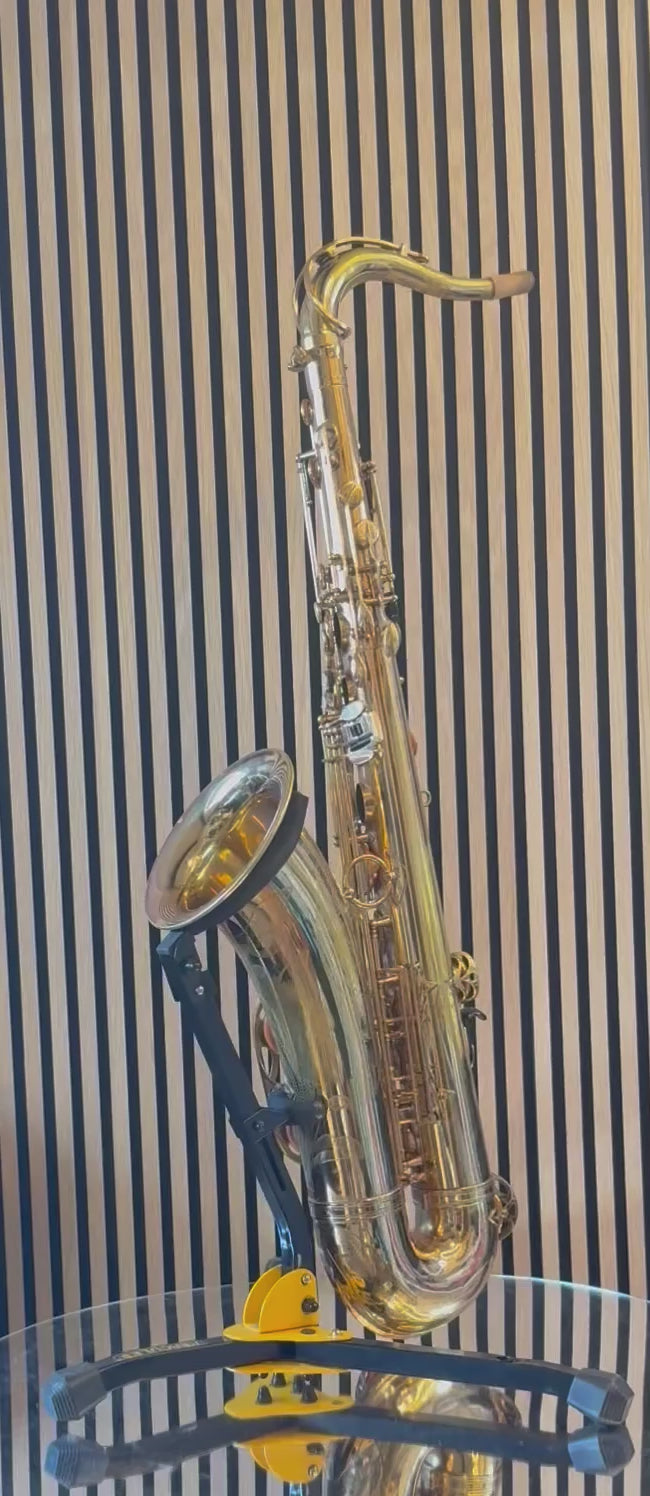 Selmer Mark VI tenor saxophone from 1968 in original gold lacquer shown in a 360-degree product video