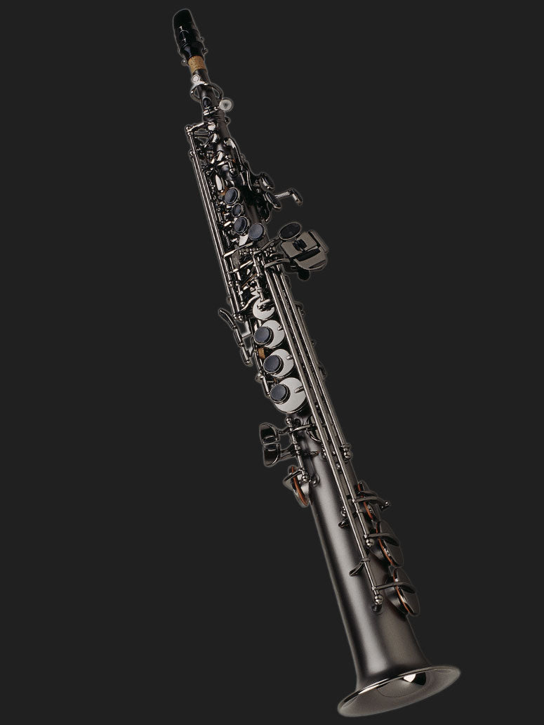 Cannonball S5-B Ice B soprano saxophone – The Raven® Iced Black