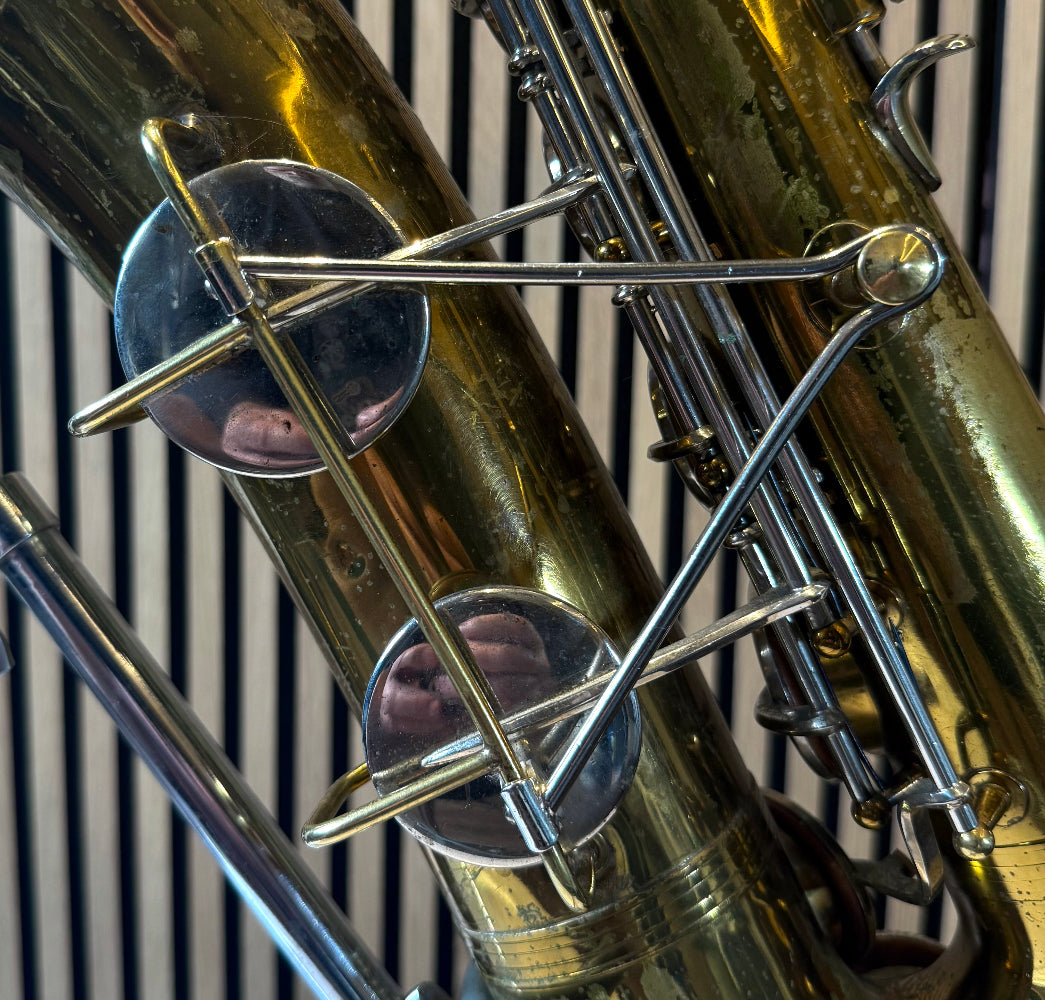 the martin indiana tenor saxophone keys close up