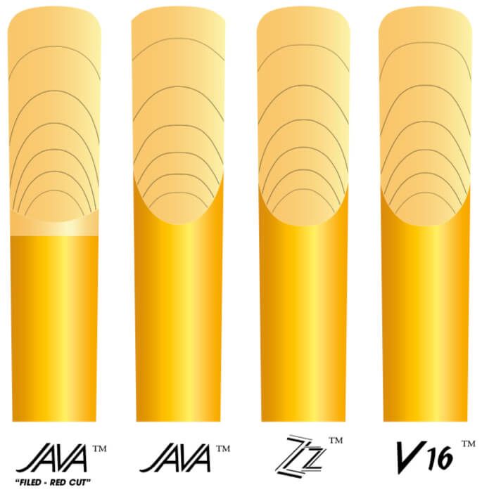 Vandoren V16 Tenor Saxophone Reed Tip and Cut Detail